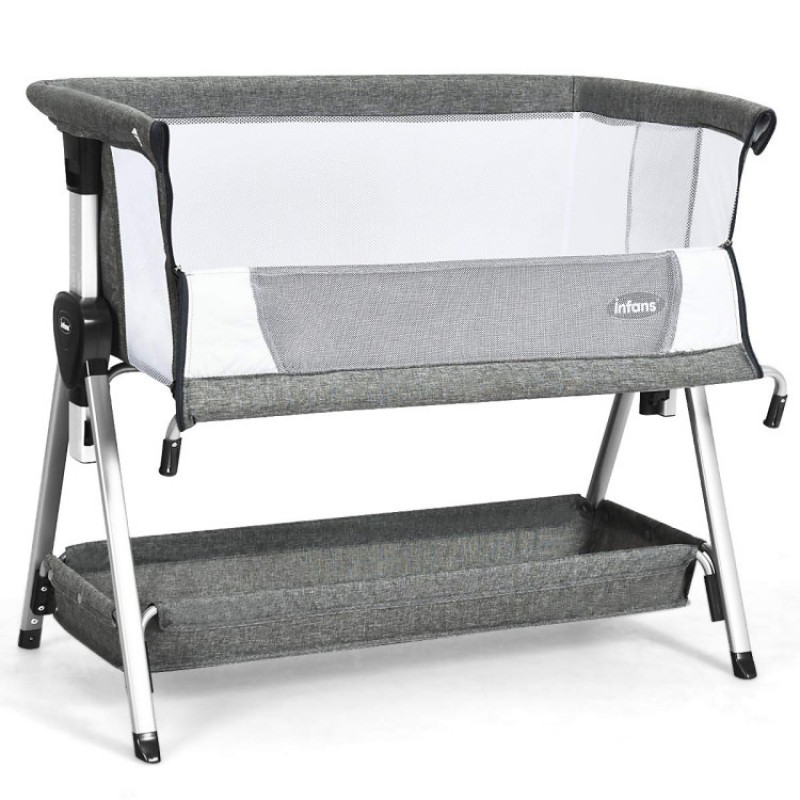Adjustable Baby Bedside Crib with Large Storage SteAnny Baby Shop